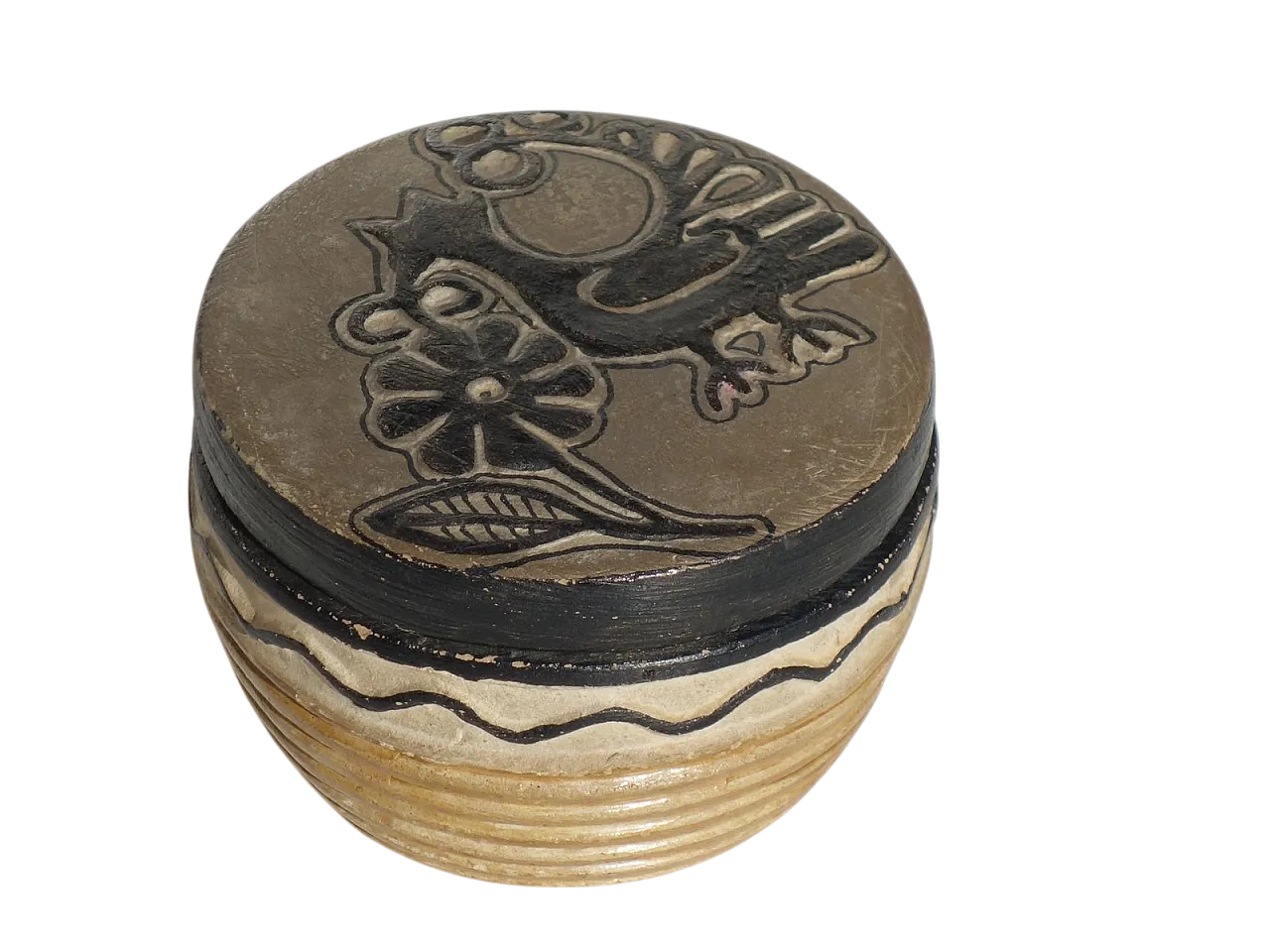 Scatola rotonda in ceramica, anni '30 7