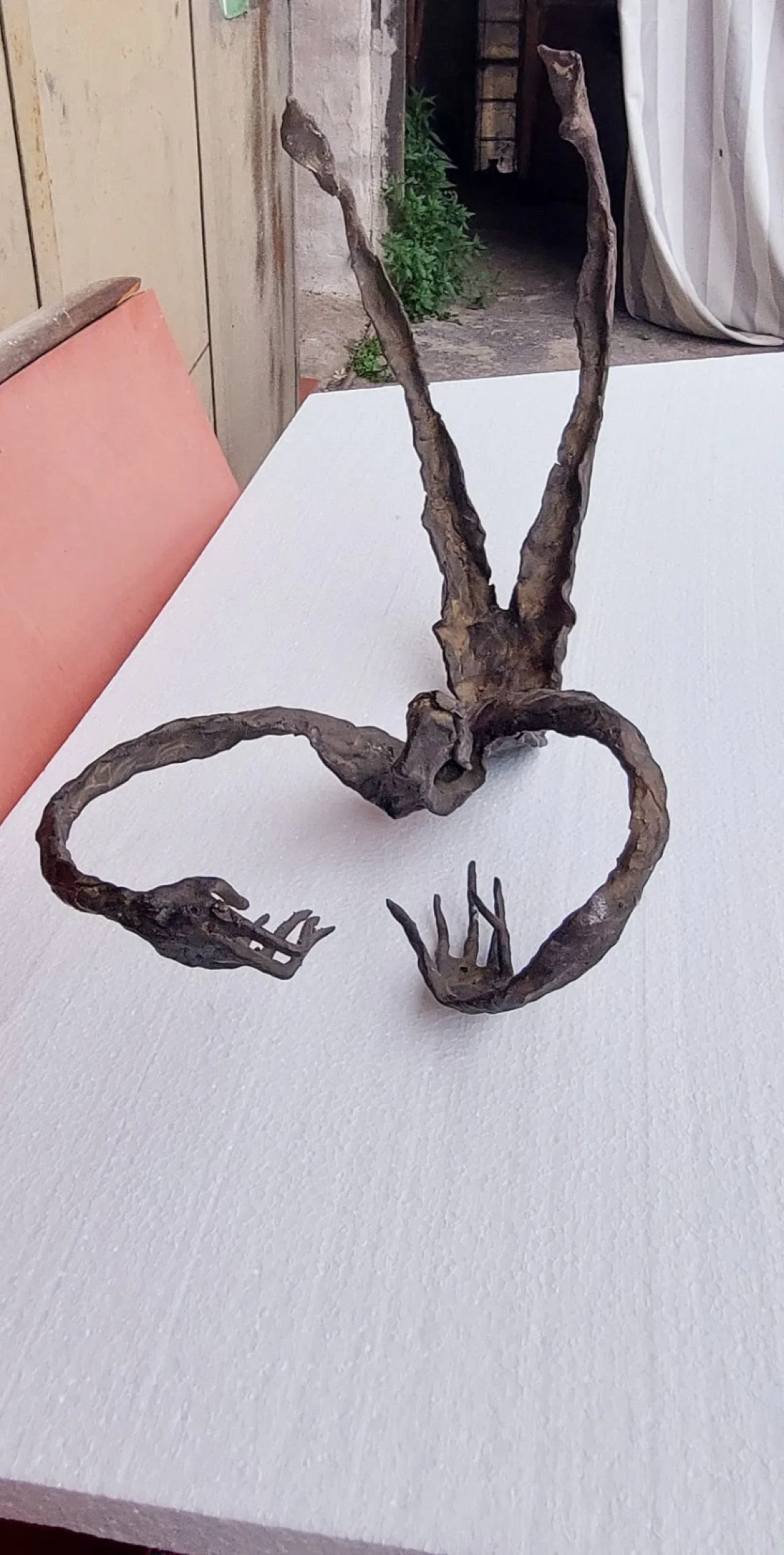 Abstract bronze grand sculpture, 1970s 4