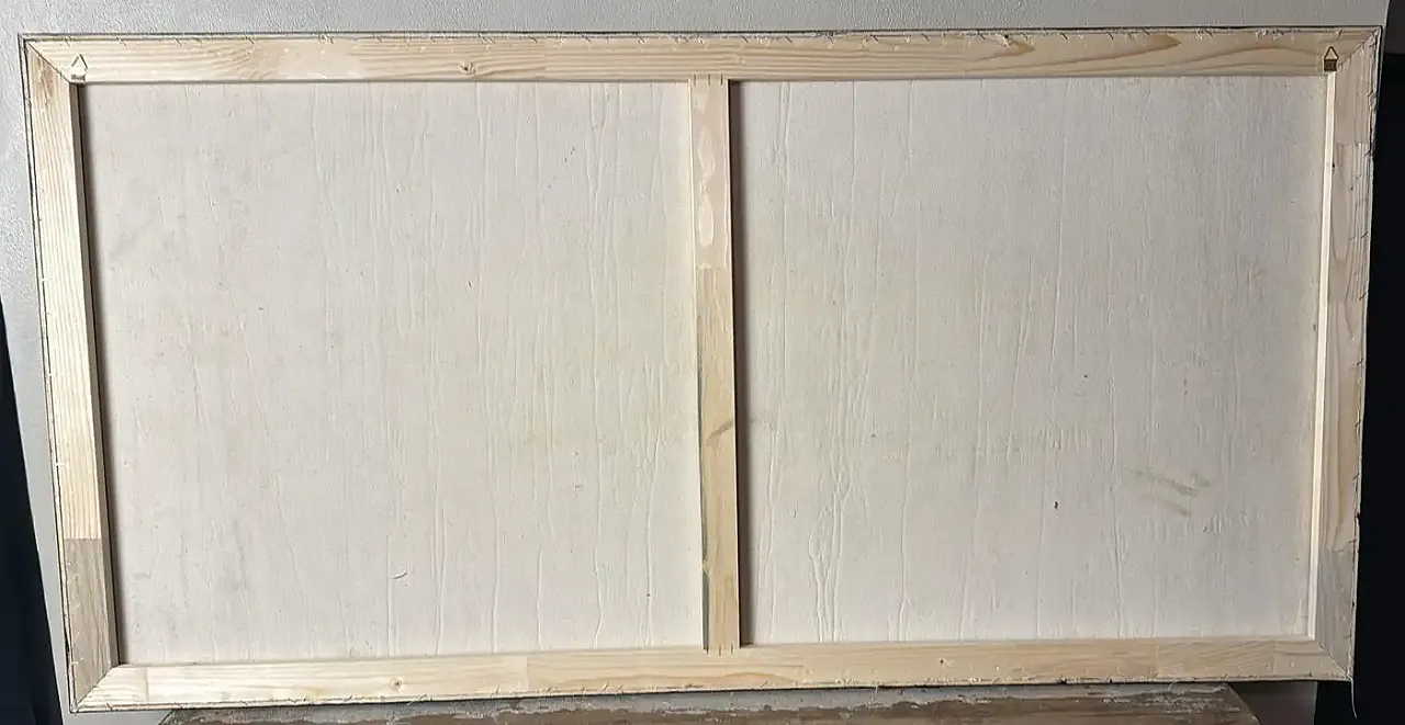 Arte astratta francese, olio su tela con cornice in legno, anni '80 18