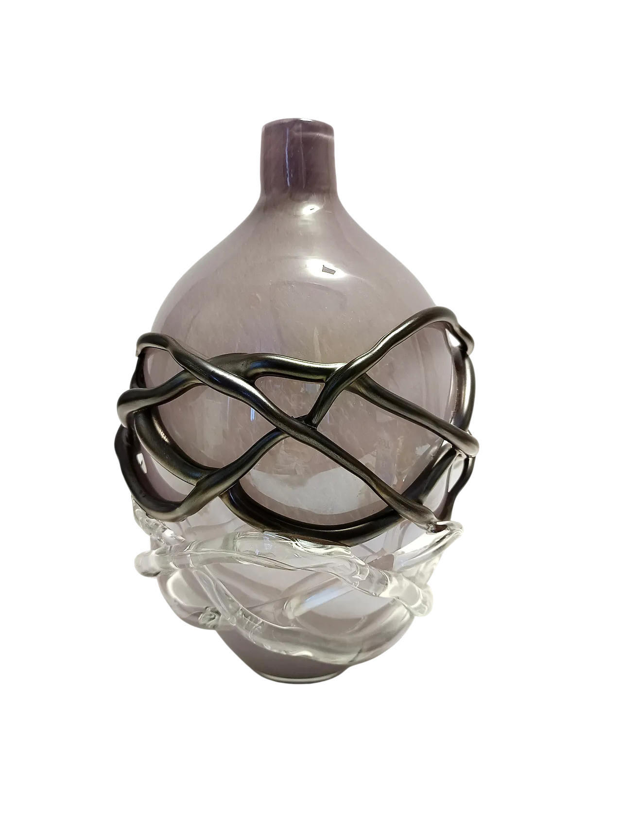 Iridescent Murano glass vase by Sergio Costantini, 1990s 15