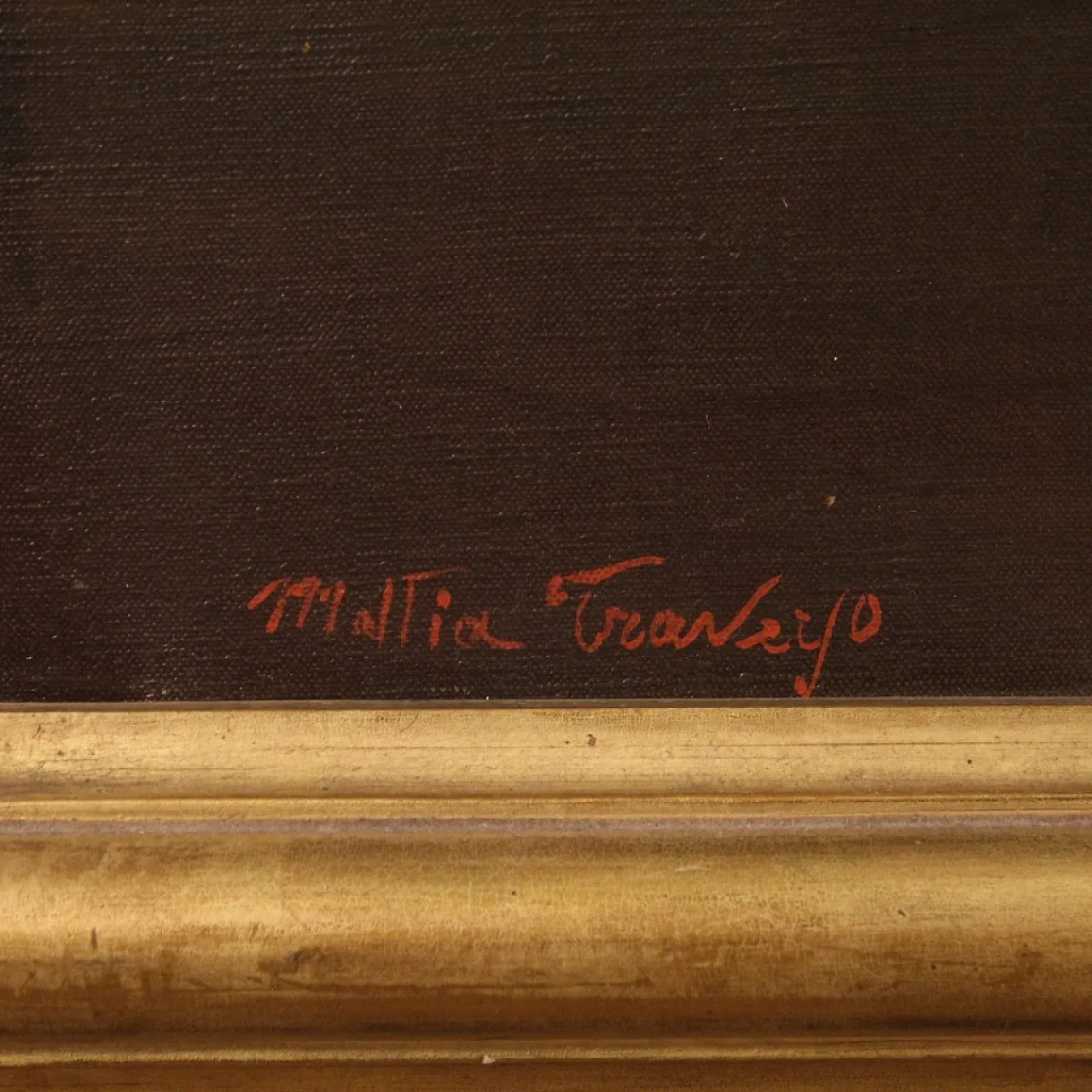 Italian painting Popular Scene Signed Mattia Traverse 6