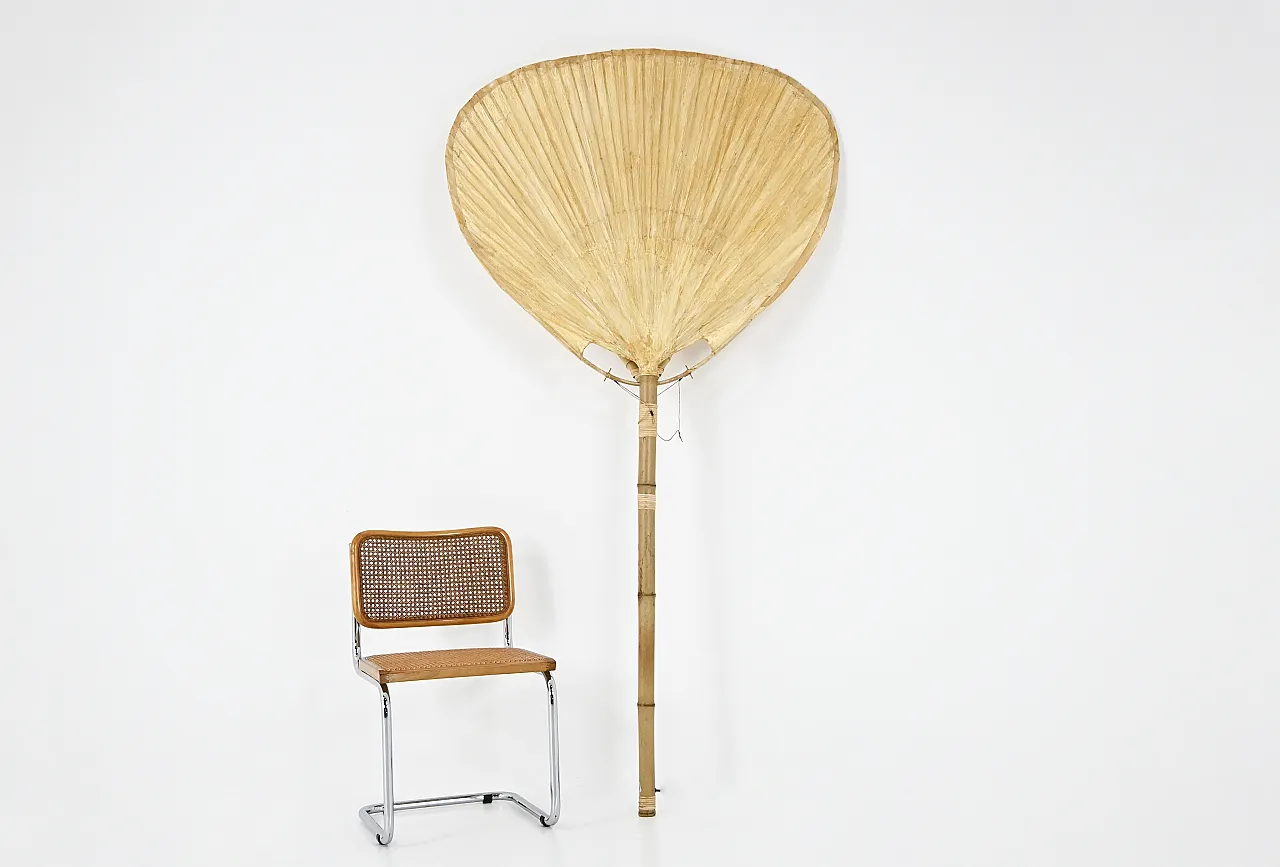 Lampada da pavimento Uchiwa di Ingo Maurer per il design M, anni '70 5