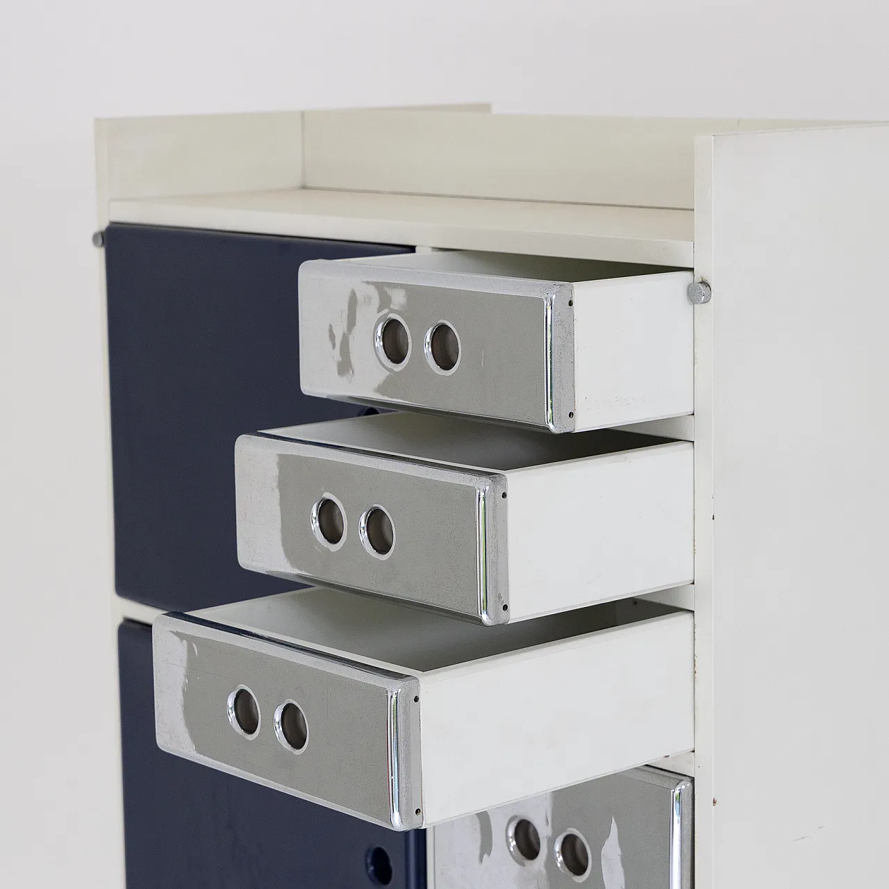 Coppia di mobili contenitori modulari, anni ’60 2