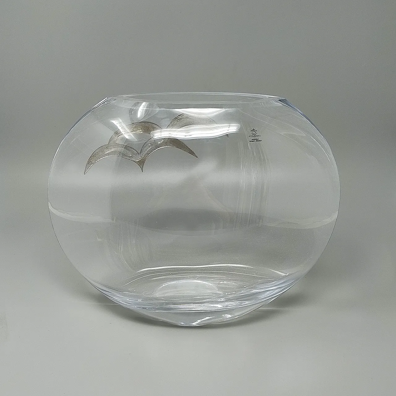 Vase in Crystal and Silver by Camilletti, 1970s 5