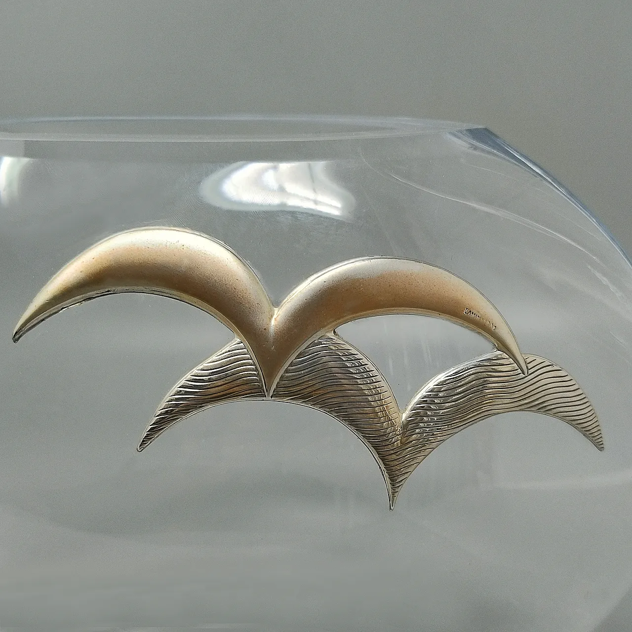 Vase in Crystal and Silver by Camilletti, 1970s 6