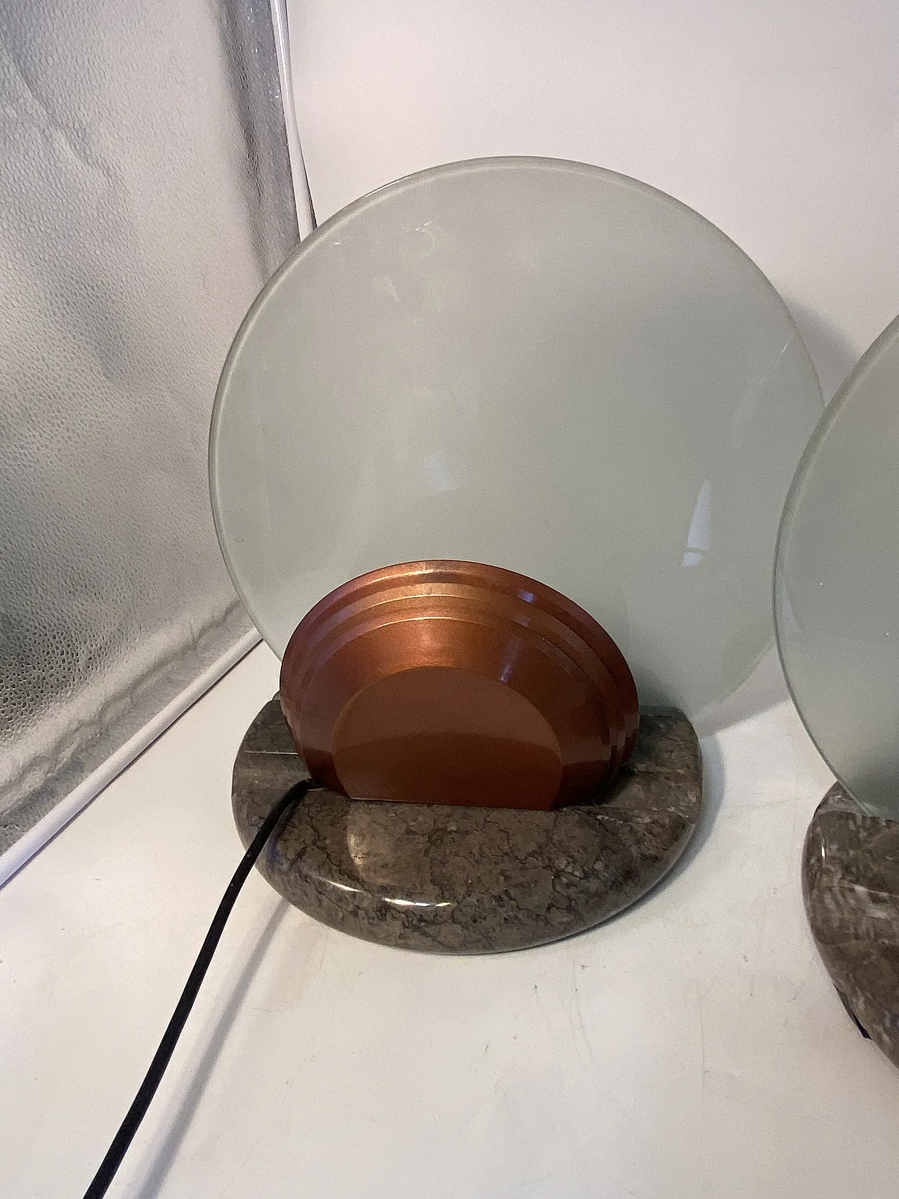 Pair of Gong lamps by Bruno Gecchelin for Skipper, 1980s 4