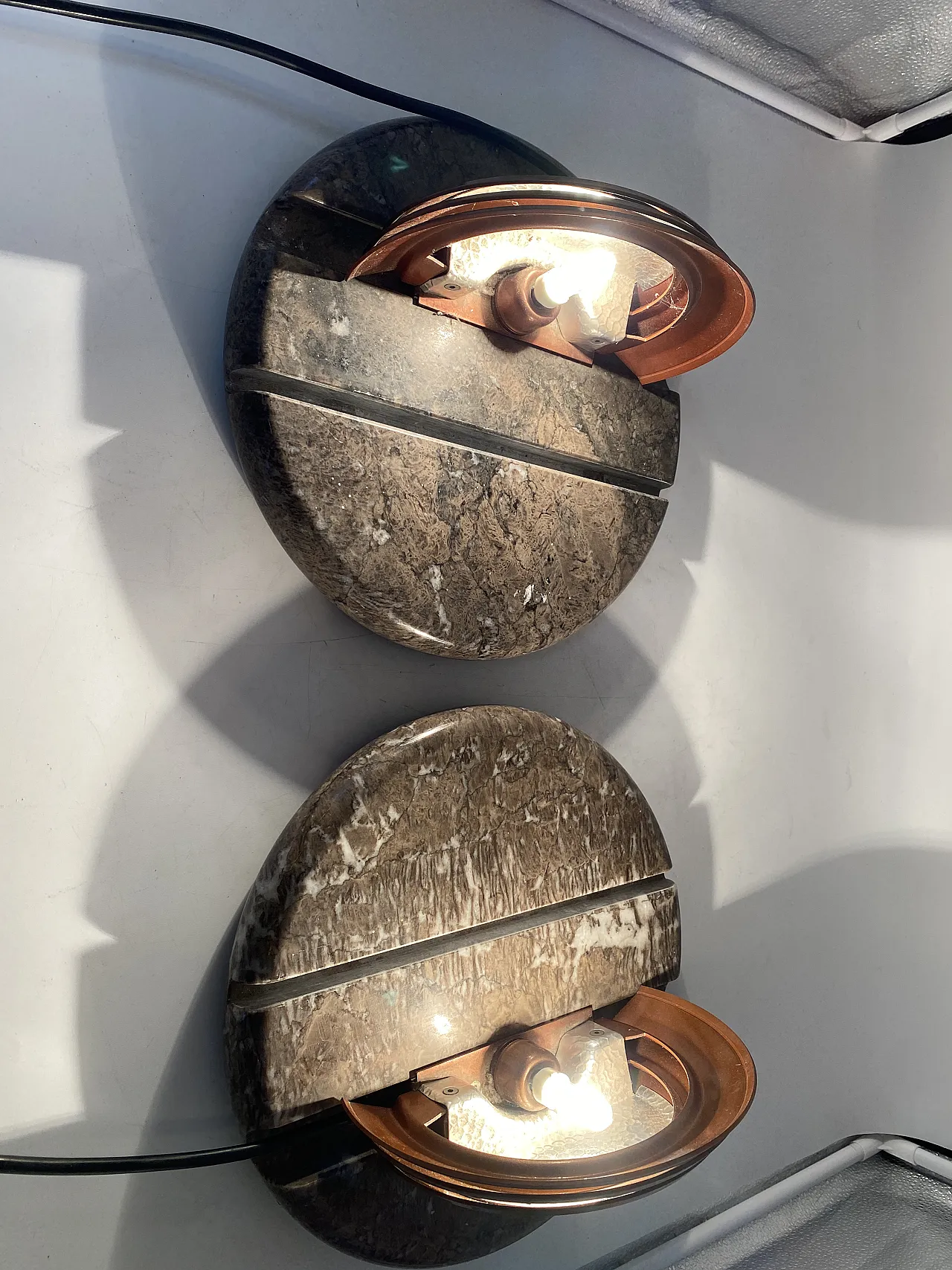 Pair of Gong lamps by Bruno Gecchelin for Skipper, 1980s 12
