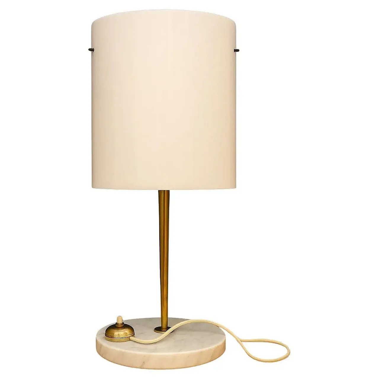 Stilnovo avolo lamp in marble, brass and plexiglass, 1950s 1