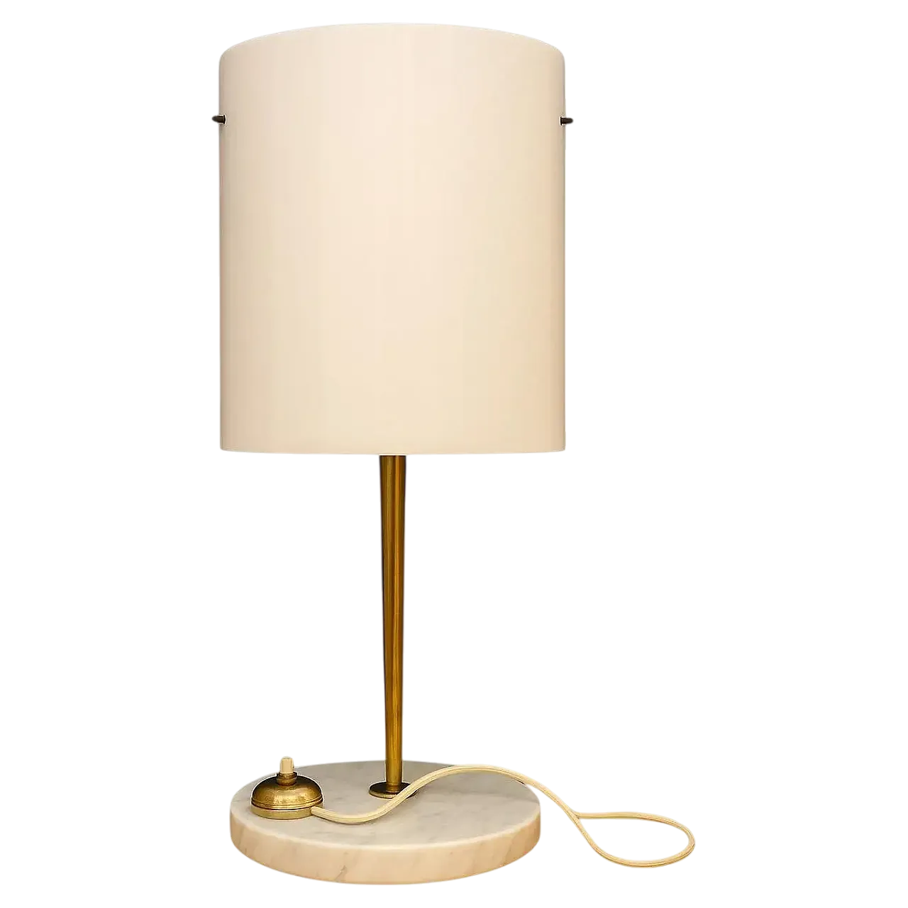 Stilnovo avolo lamp in marble, brass and plexiglass, 1950s 11