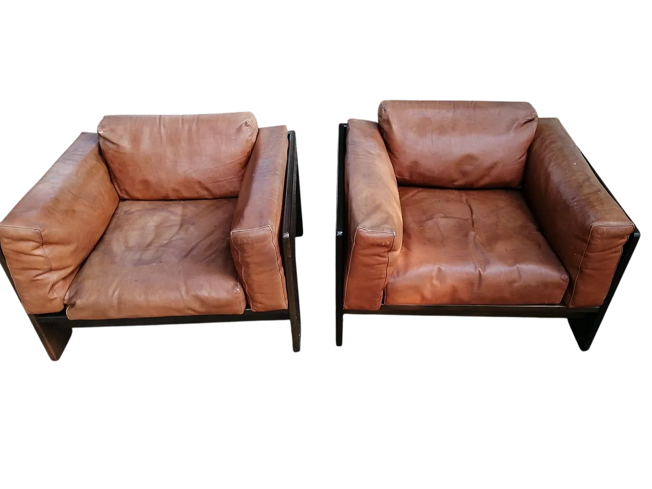 Coppia di poltrone Bastiano di Tobia Scarpa per Gavina, anni '60 4