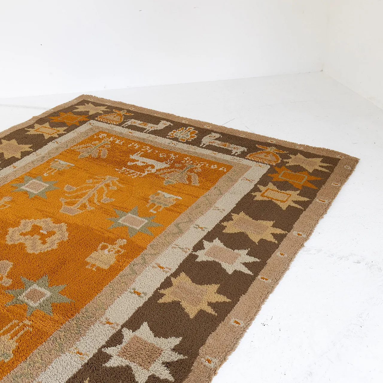 Geometric carpet in wool, 1980s 4