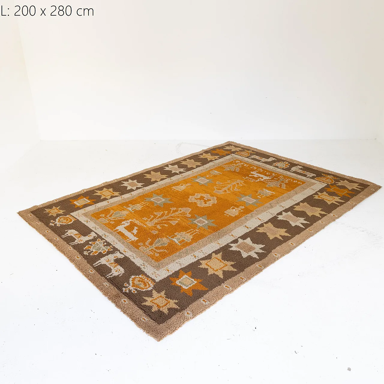 Geometric carpet in wool, 1980s 7