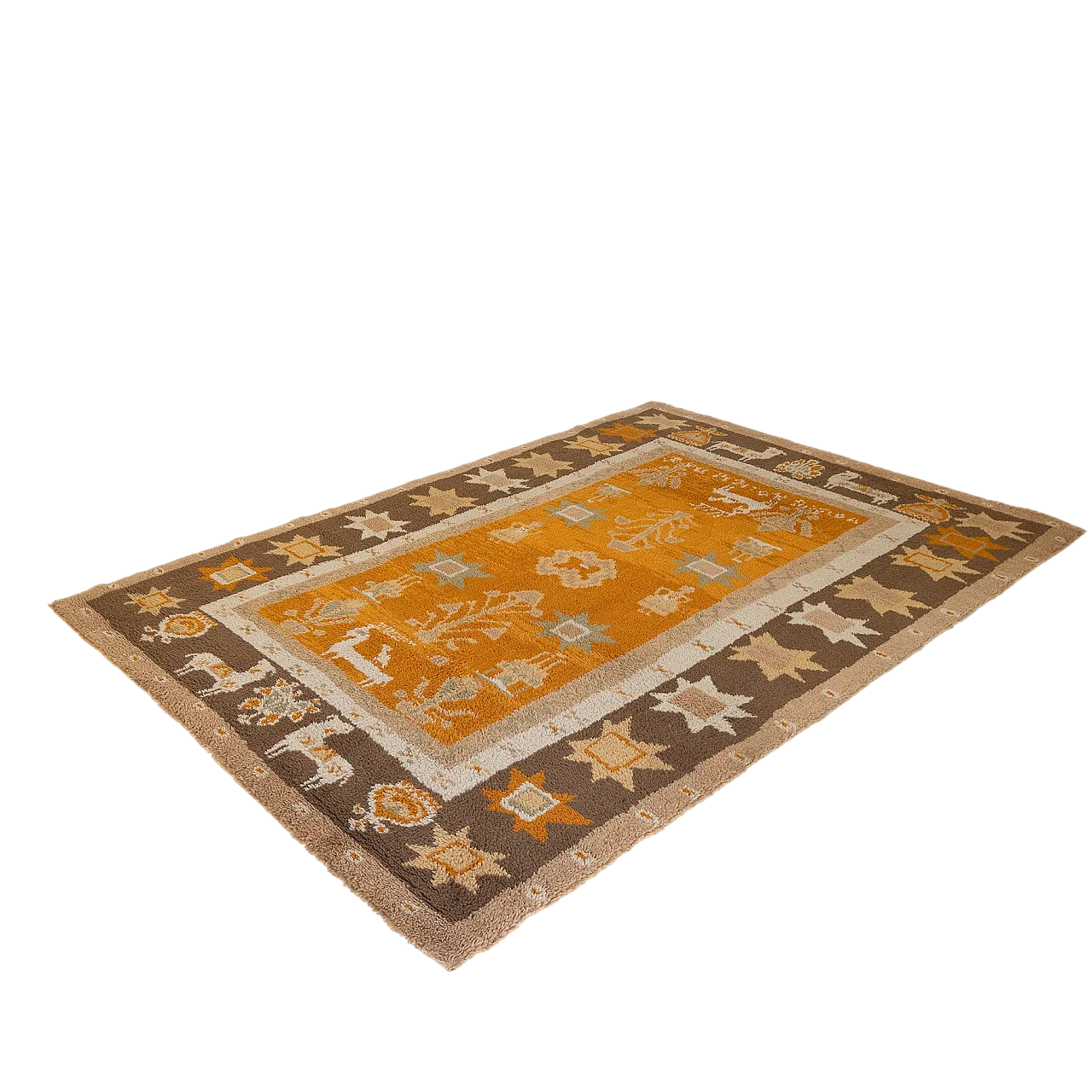 Geometric carpet in wool, 1980s 8