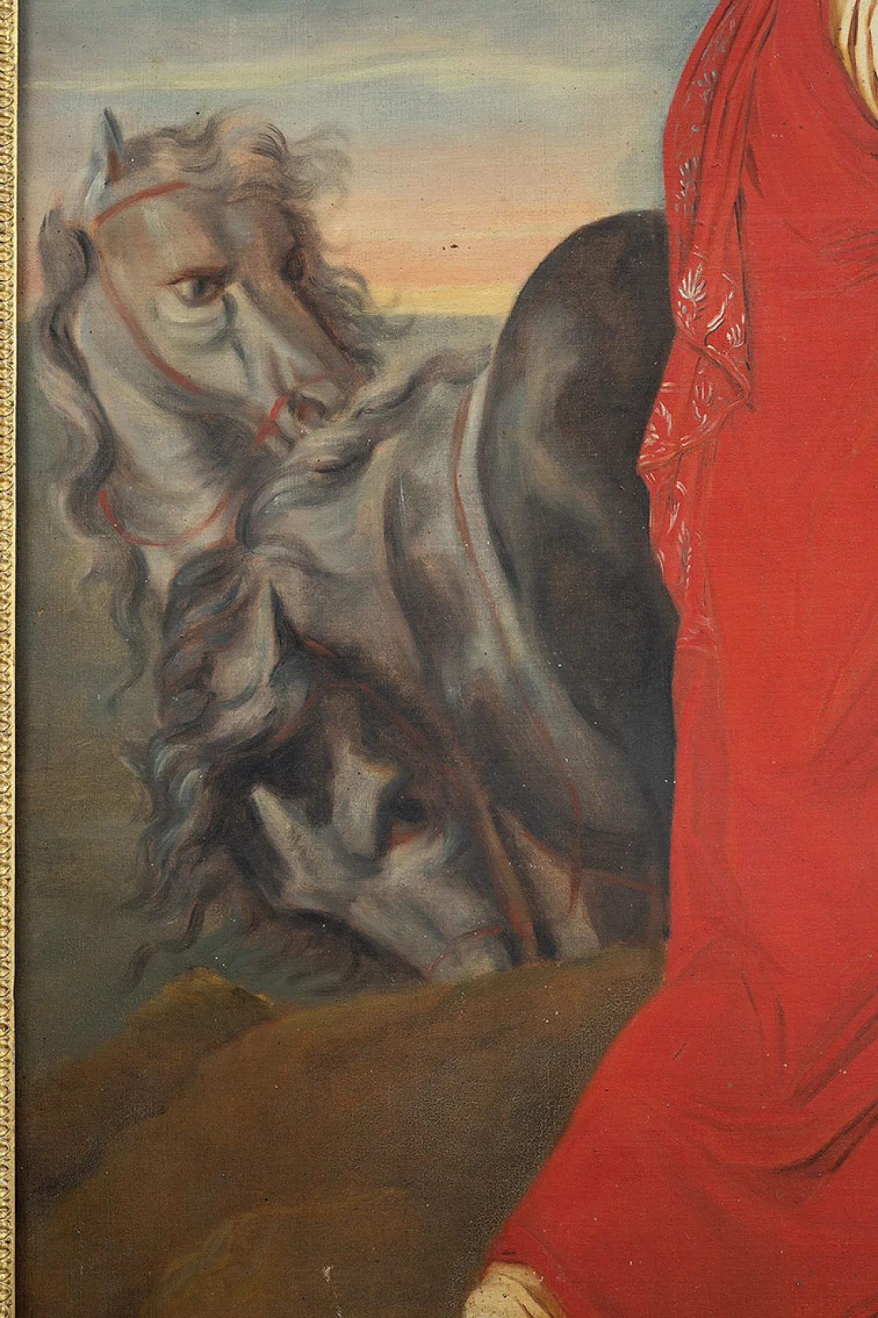 Neoclassical oil on canvas depicting psyche that greets, 19th century 3