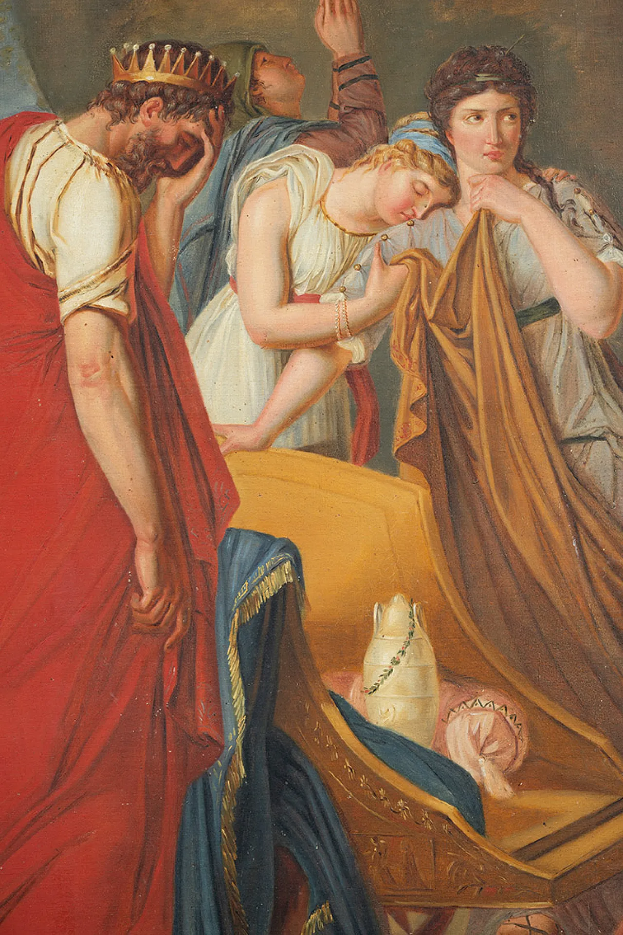 Neoclassical oil on canvas depicting psyche that greets, 19th century 4