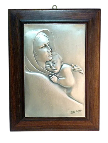 Incisione Madonna in argento di Ottaviani, anni '60