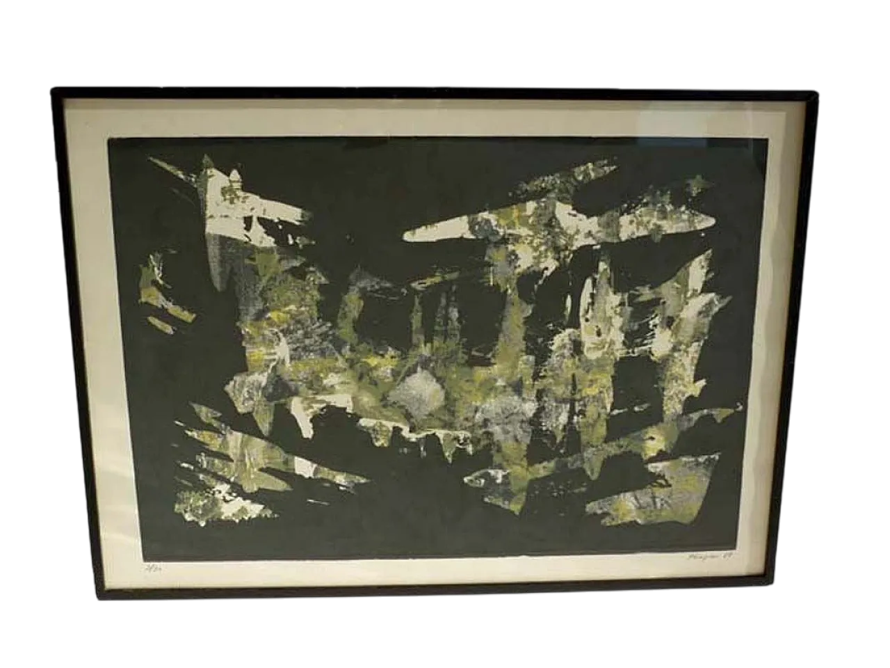 Stampa di serigrafia, arte astratta, anni '50 8