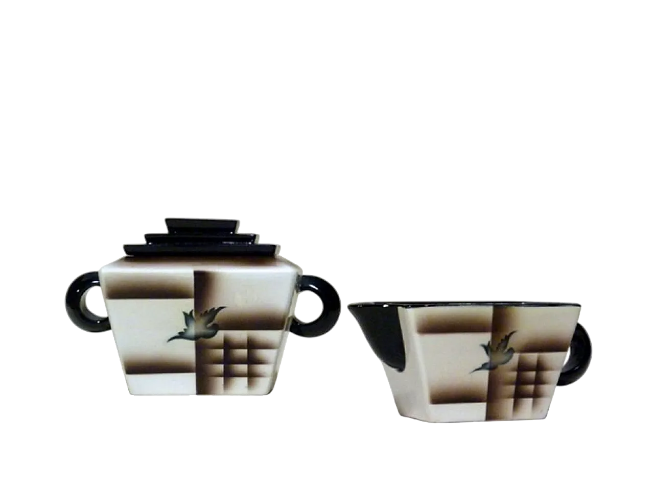 Ceramica aerografata di Angelo Simonetto per Galvani, anni '20 9