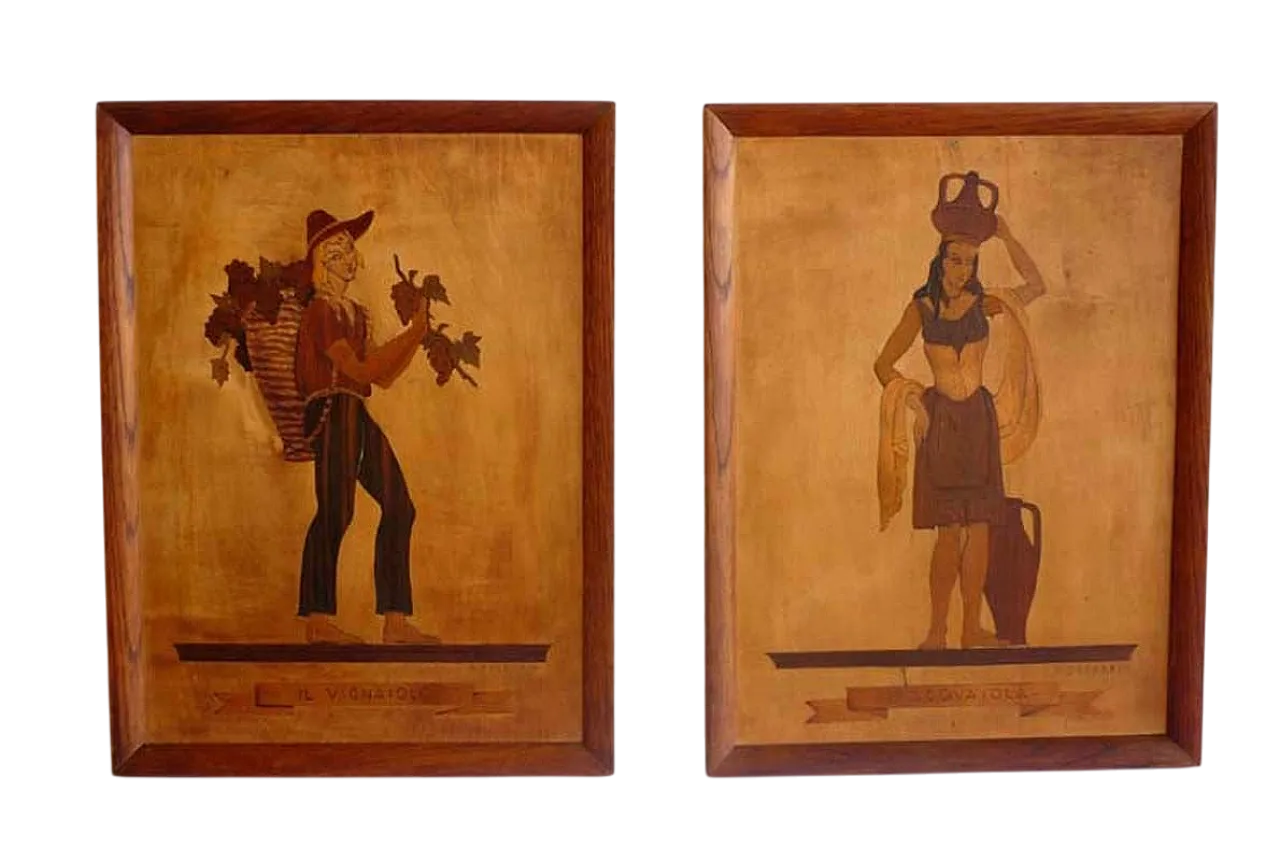 Coppia di intarsi di Pietro Francesco, anni '30 11