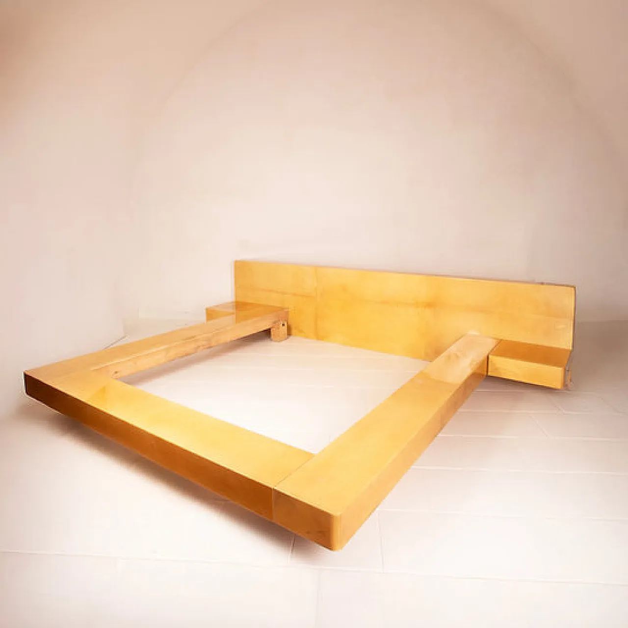 Parchment bed by Aldo Tura for TURA Milan, 1960s 5