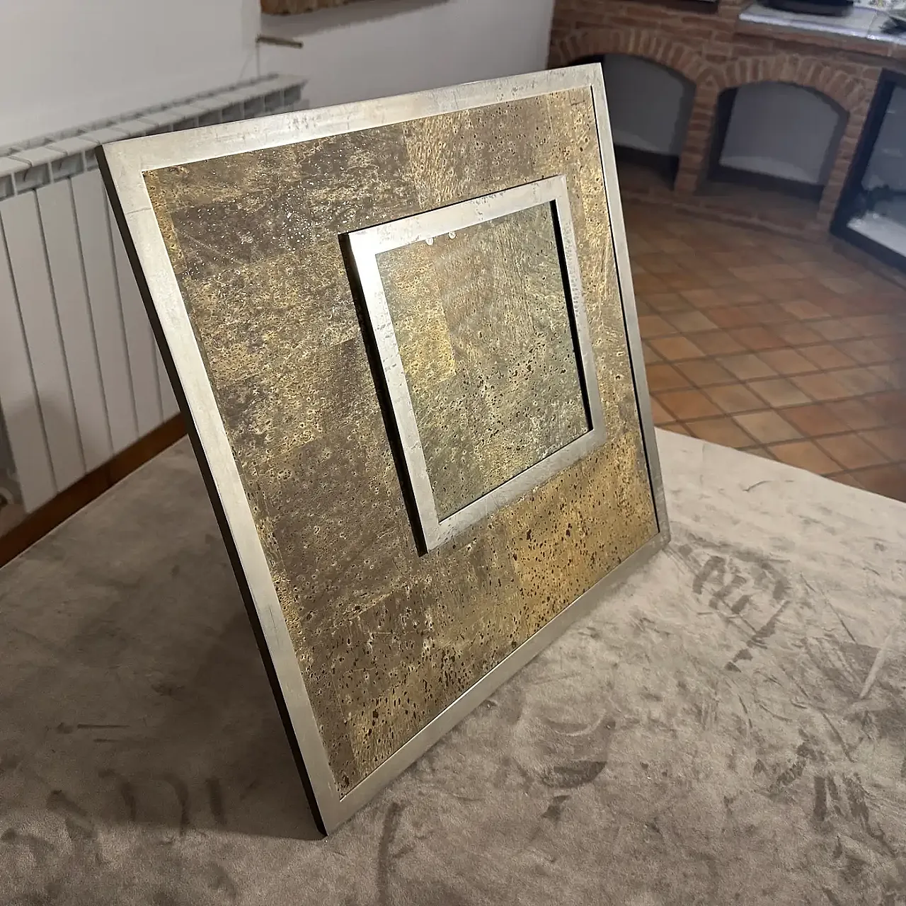 Cornice per quadri in argento e sughero di F. A. Botta, anni '70 2