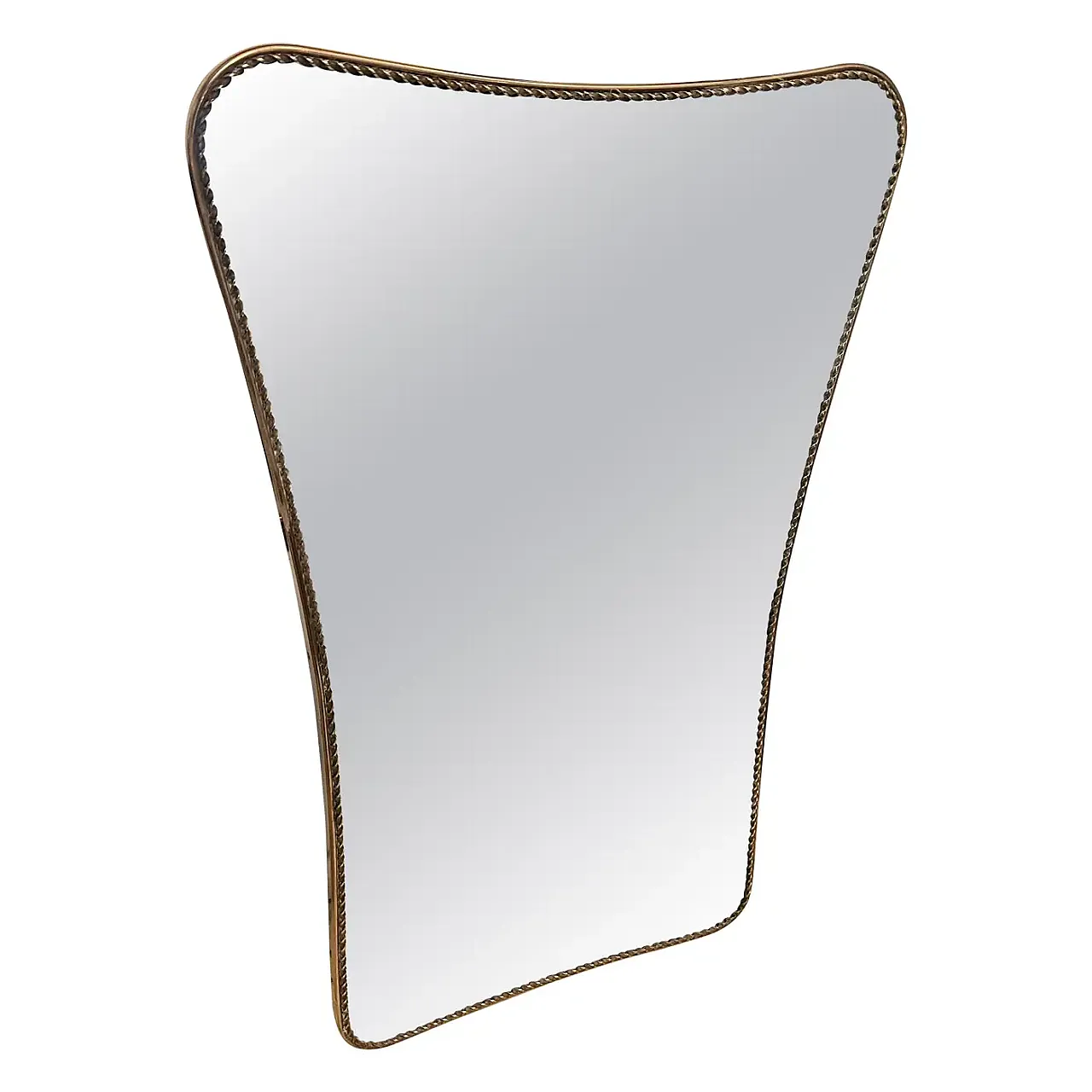 Gio Ponti-style biscuit-shaped wall mirror, 1950s 1