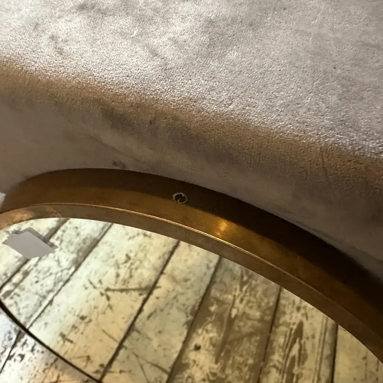 Specchio da parete ovale in ottone massiccio di Gio Ponti, anni '50 4