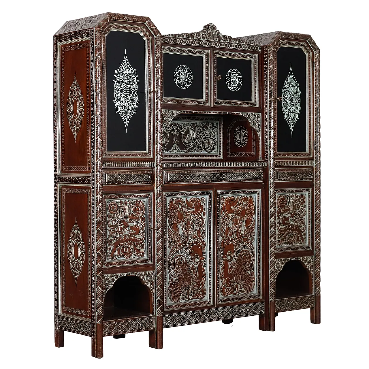 Ethnic living room cabinet by Rino Galbiati, 20th century 1
