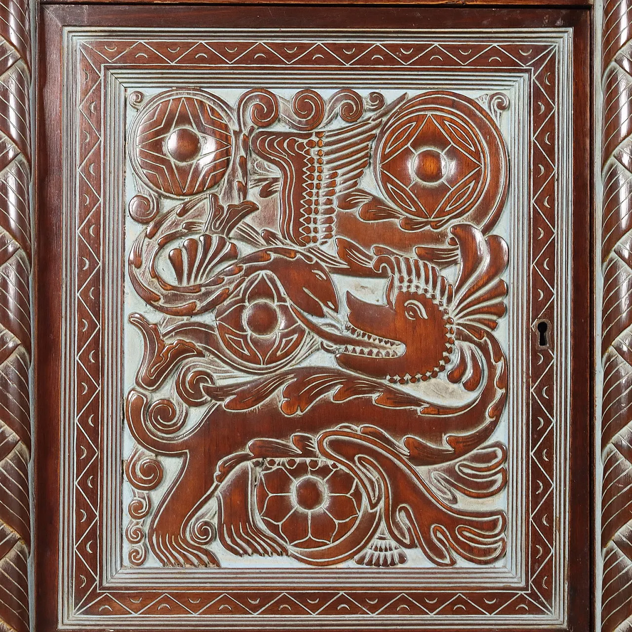 Ethnic living room cabinet by Rino Galbiati, 20th century 8