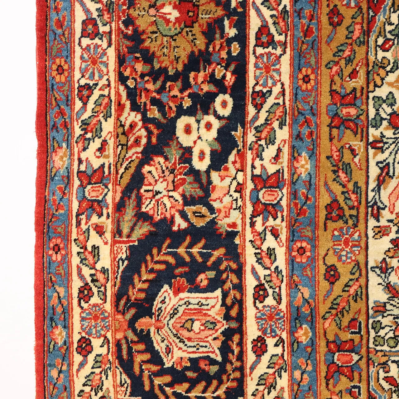 Tappeto asiatico in cotone e lana a nodo sottile, fine '900 6