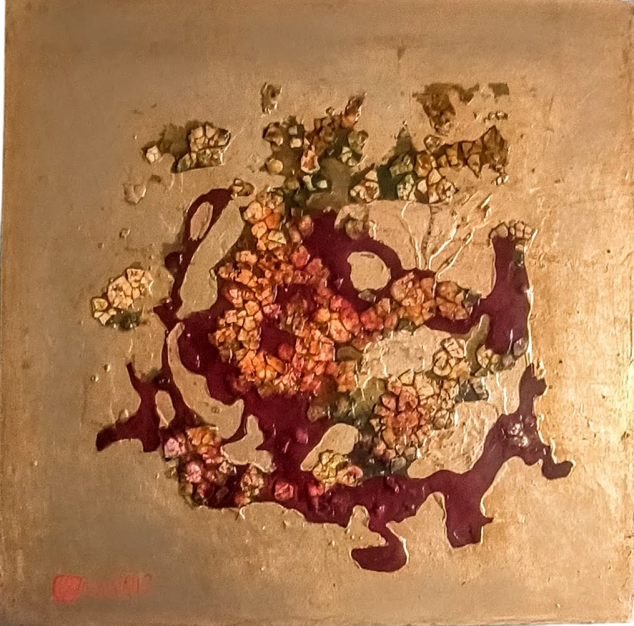 Composition on Gold' by Pham Tang 1924 (Thailand - 2017 Paris) ' 7