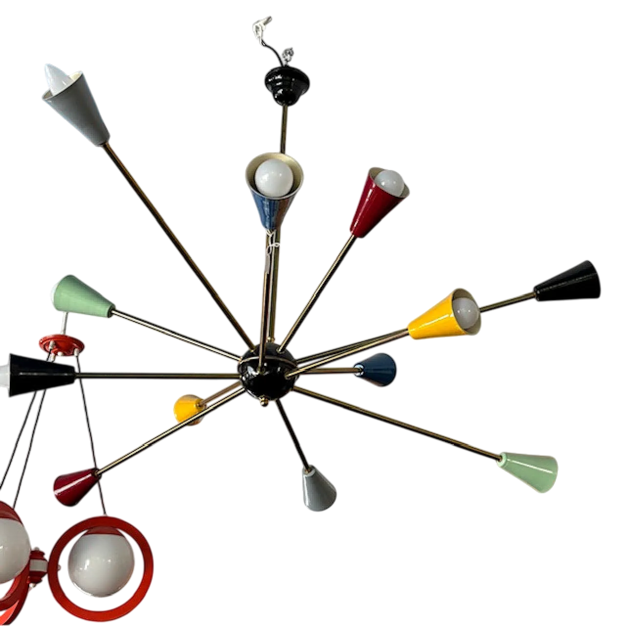 Lampadario Sputnik a 12 bracci di Stilnovo, anni '50 12