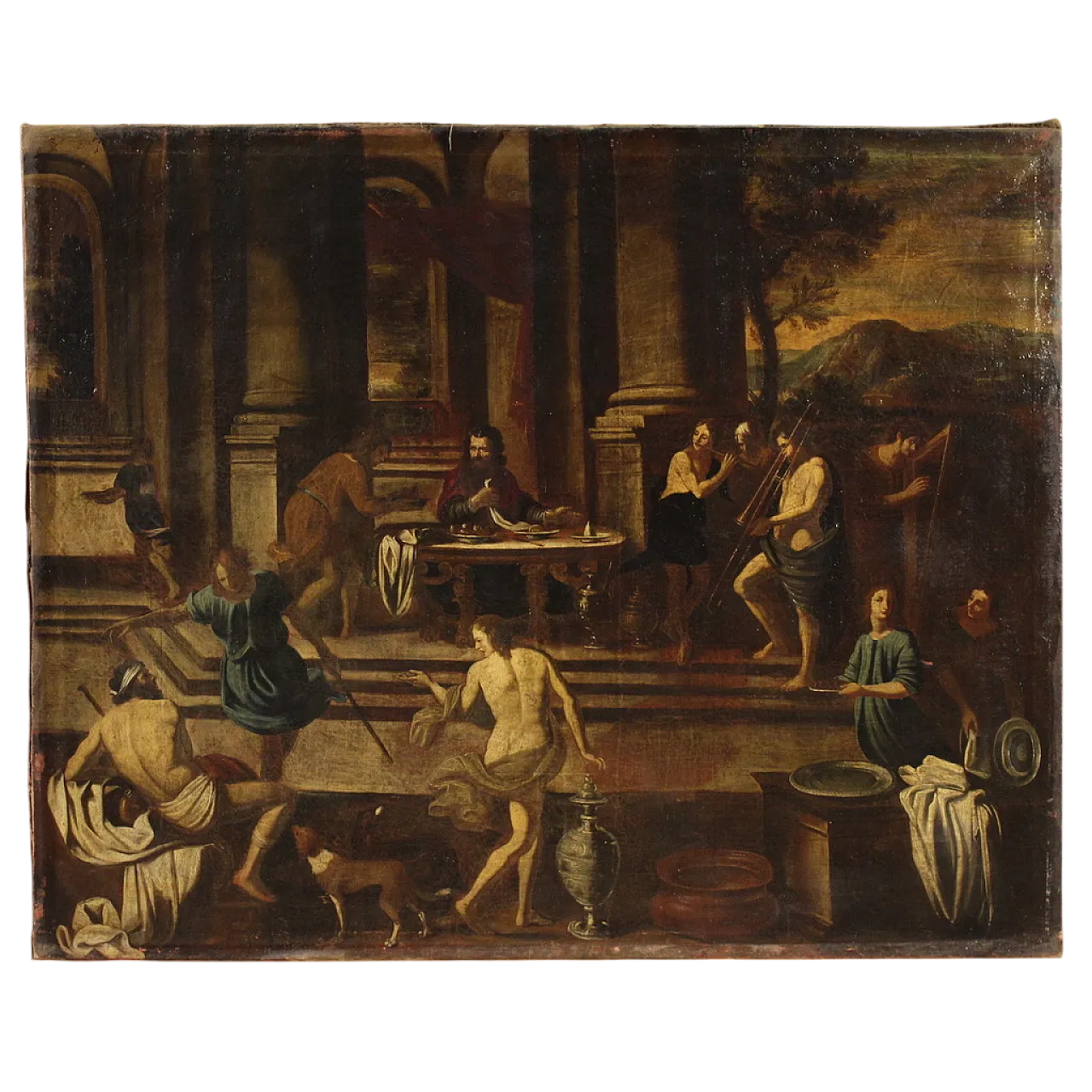 Herod's banquet, oil painting on canvas, 17th century, 16