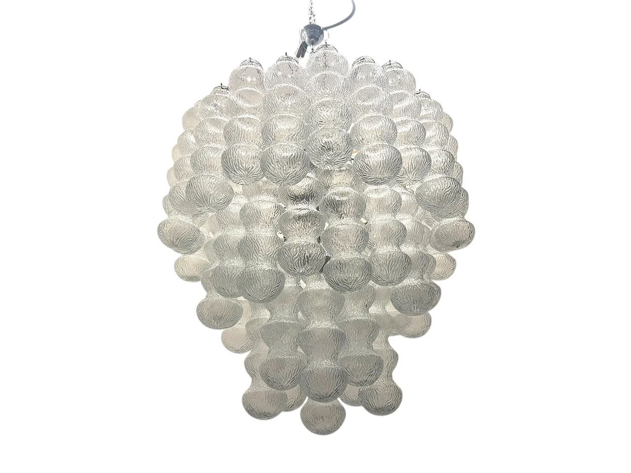 Large Vintage Murano-Style Glass Chandelier, 1980s 7