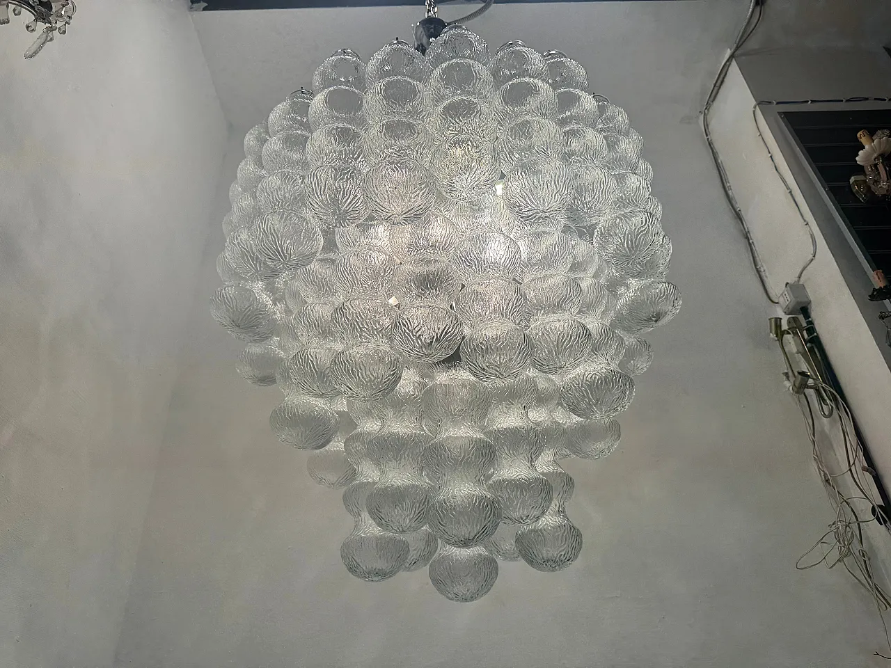 Large Vintage Murano-Style Glass Chandelier, 1980s 12