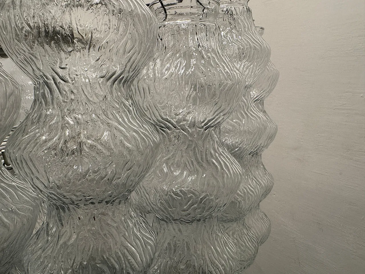 Large Vintage Murano-Style Glass Chandelier, 1980s 16