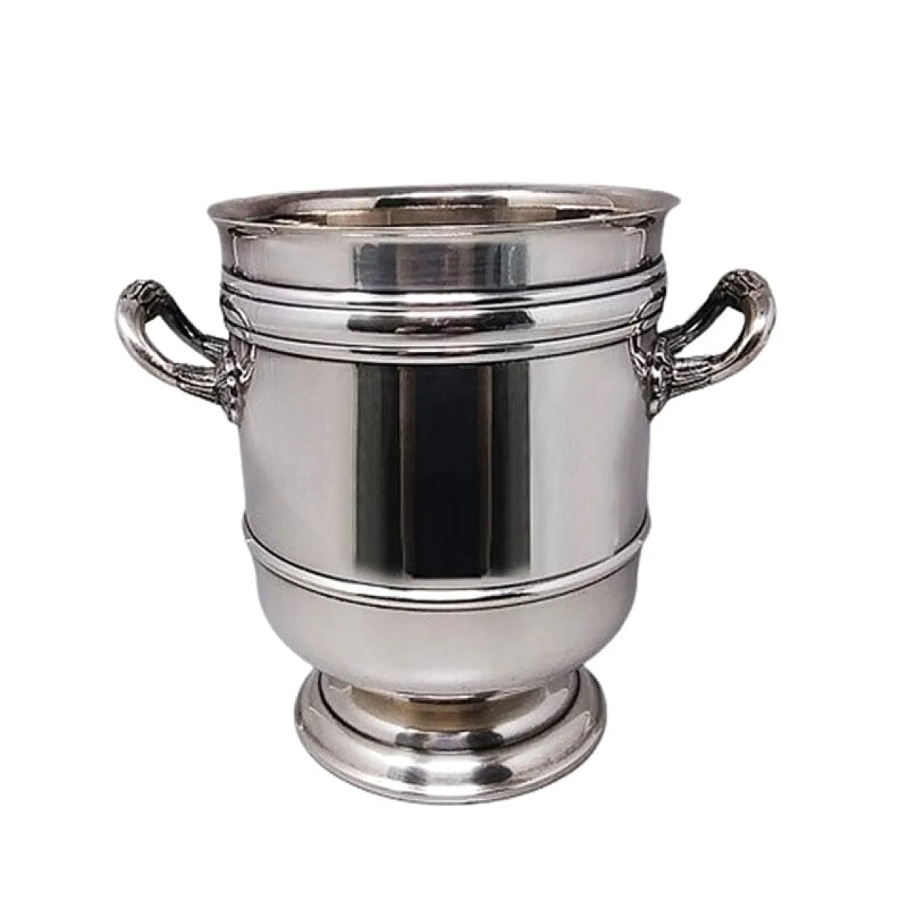 1950S Gorgeous Champagne OR Ice Bucket by Christofle in Silver Plated. 1
