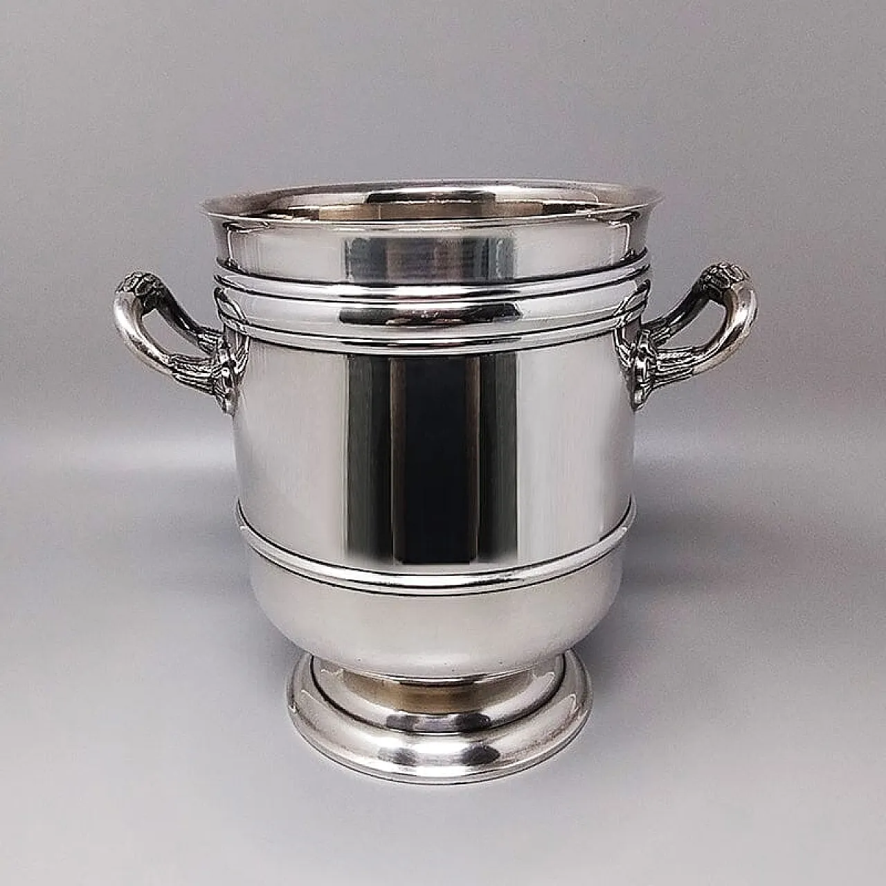 1950S Gorgeous Champagne OR Ice Bucket by Christofle in Silver Plated. 2
