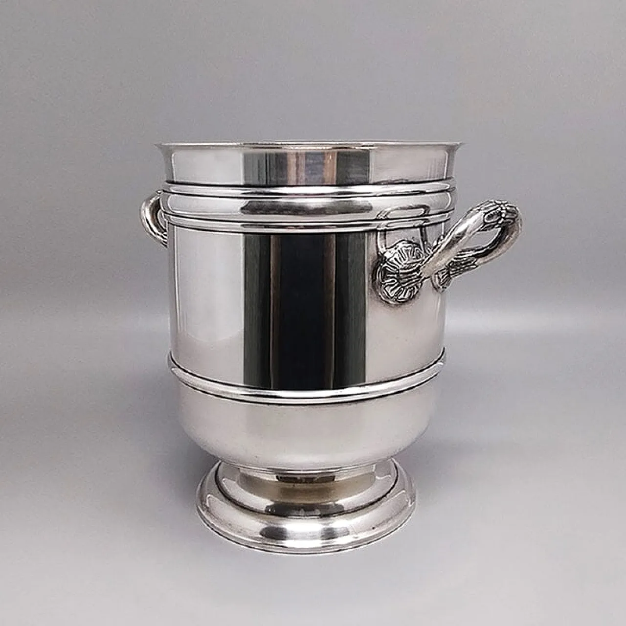 1950S Gorgeous Champagne OR Ice Bucket by Christofle in Silver Plated. 4