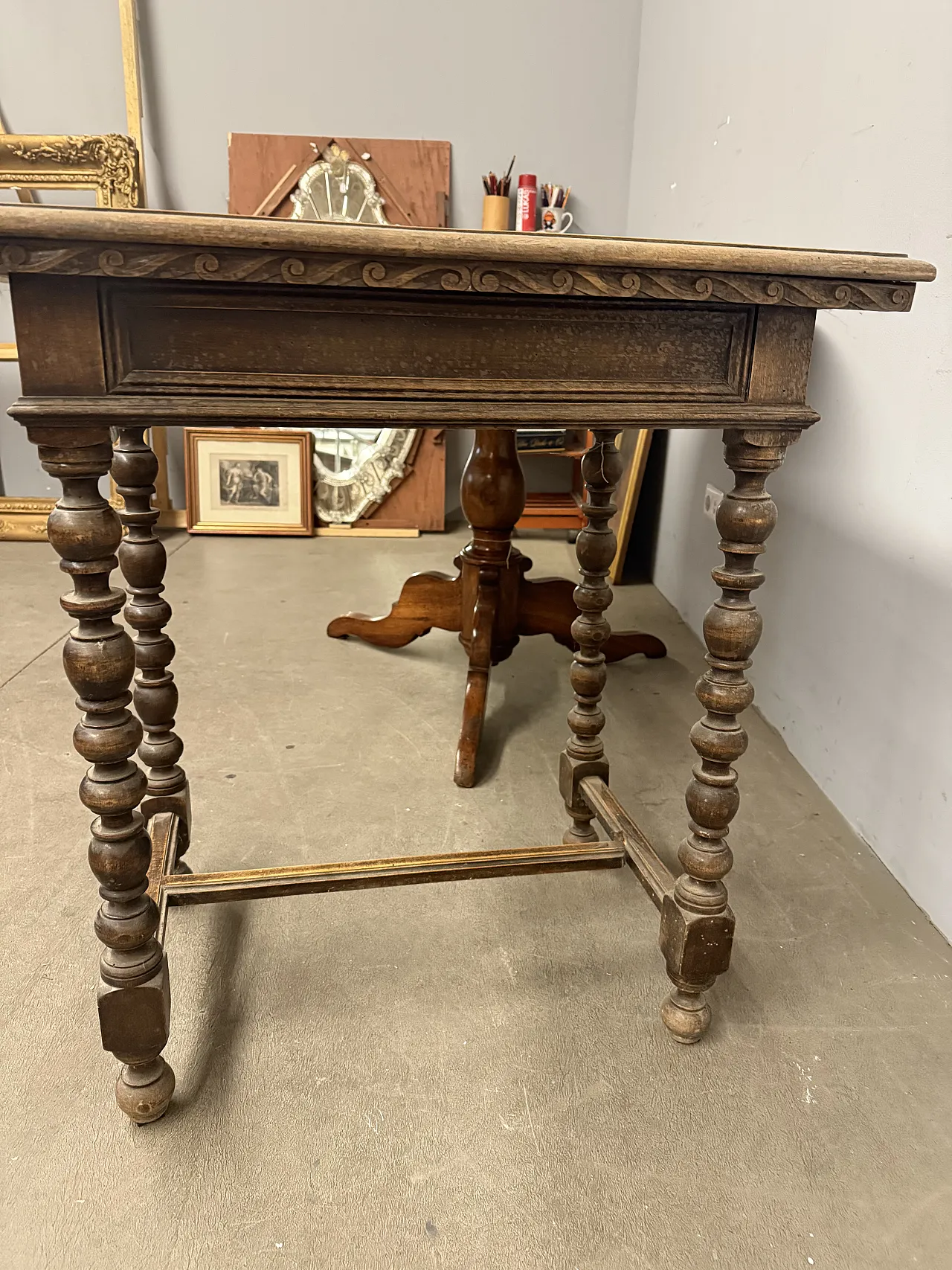 Tavolinetto scrittoio in noce massello, '800 4