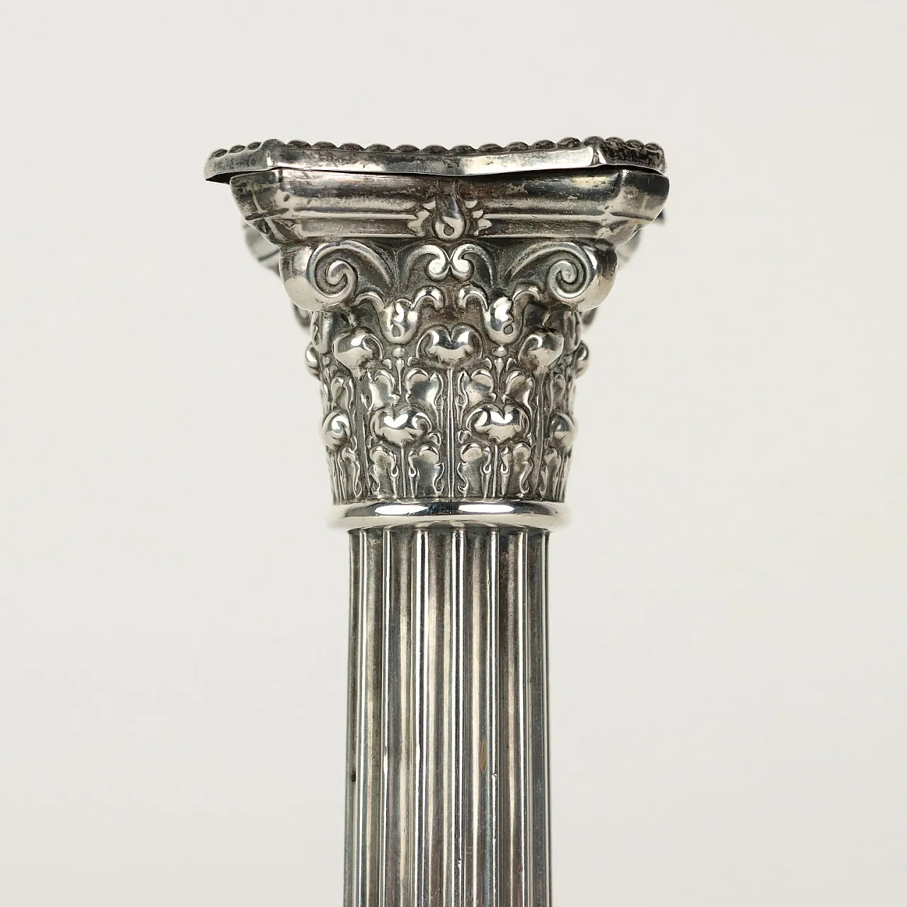 Sterling Silver Column candelabra by Gorham Providence, 19th century 3