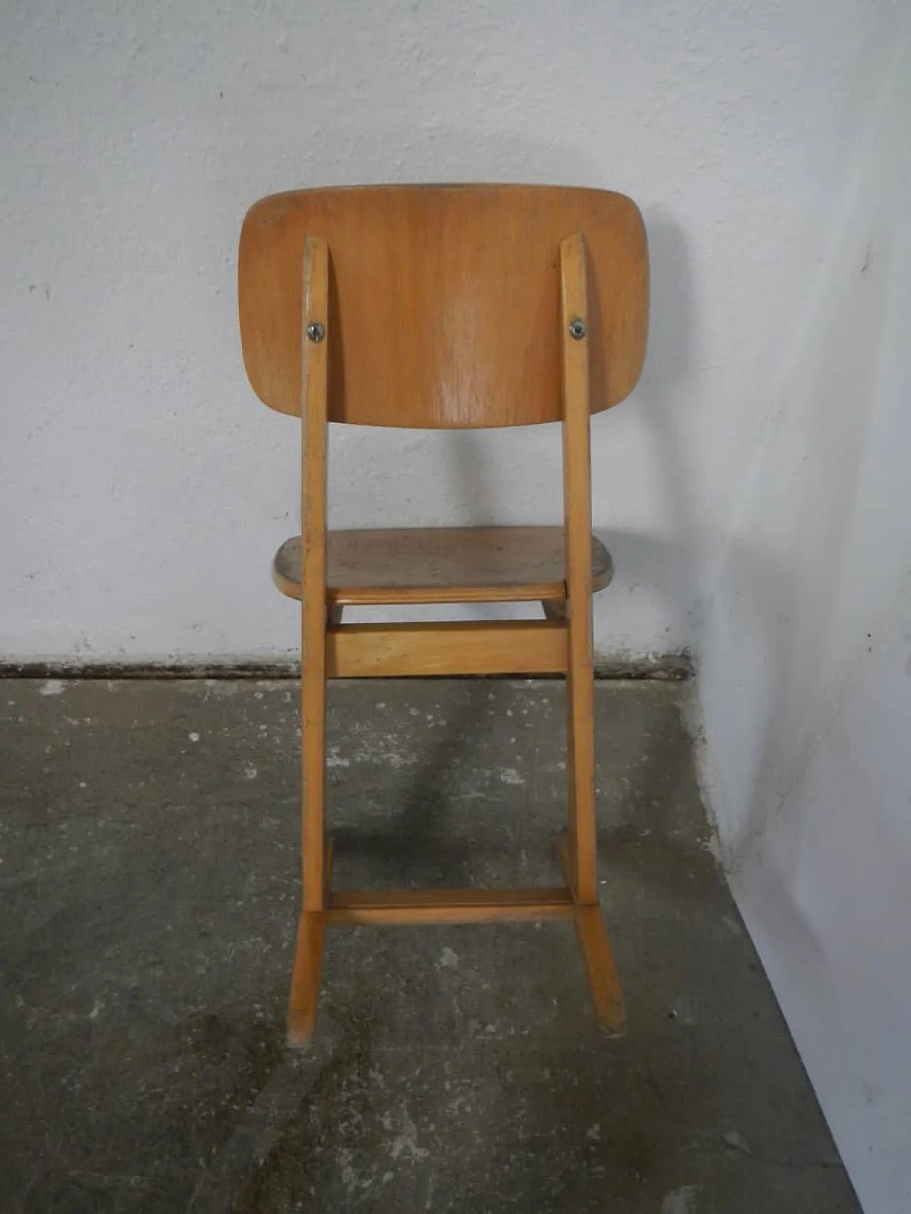 Banchetto da scuola con sedia 1960 9