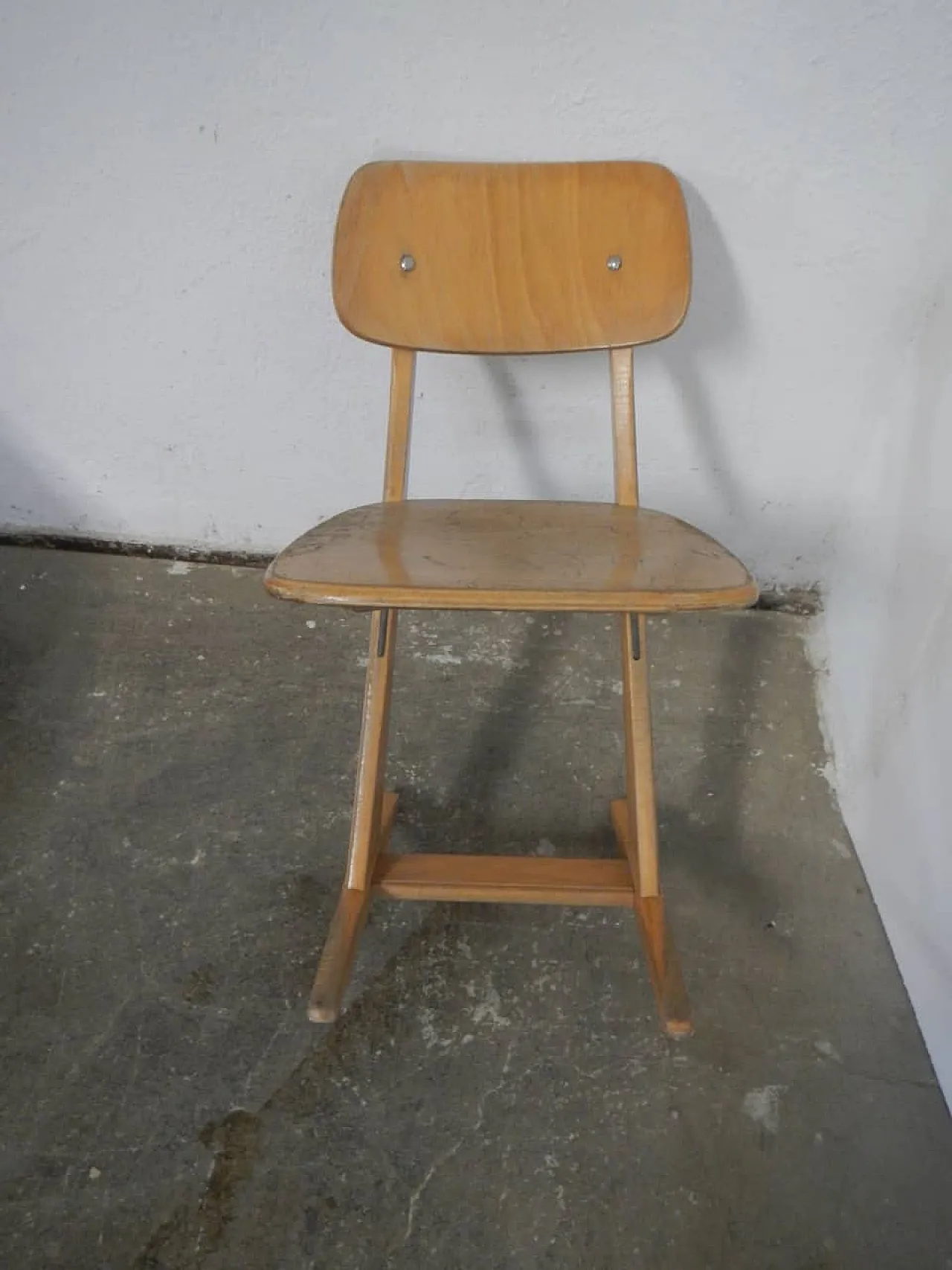 Banchetto da scuola con sedia 1960 10