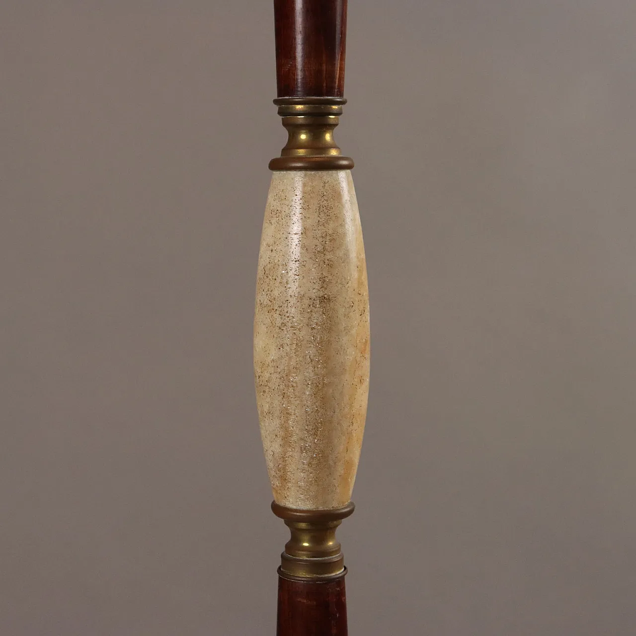 Lampada da terra in legno e marmo, metà '900 6