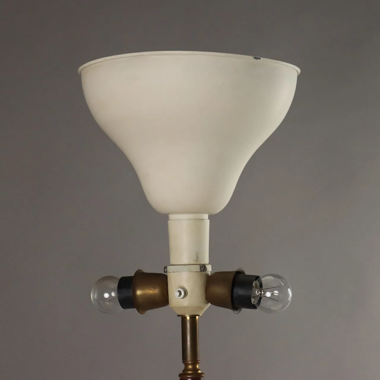 Lampada da terra in legno e marmo, metà '900 7