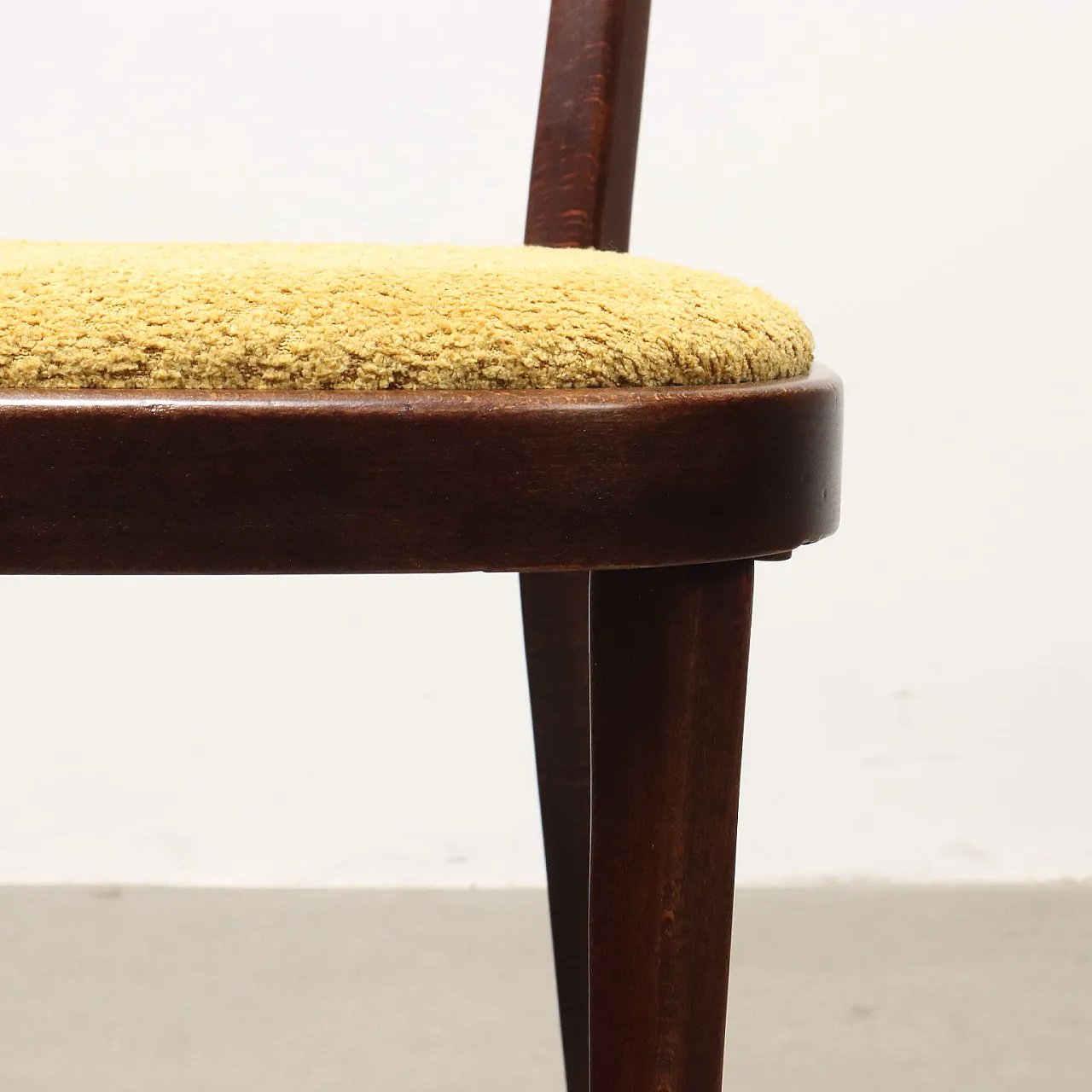 4 chairs beech fabric, 60s 4