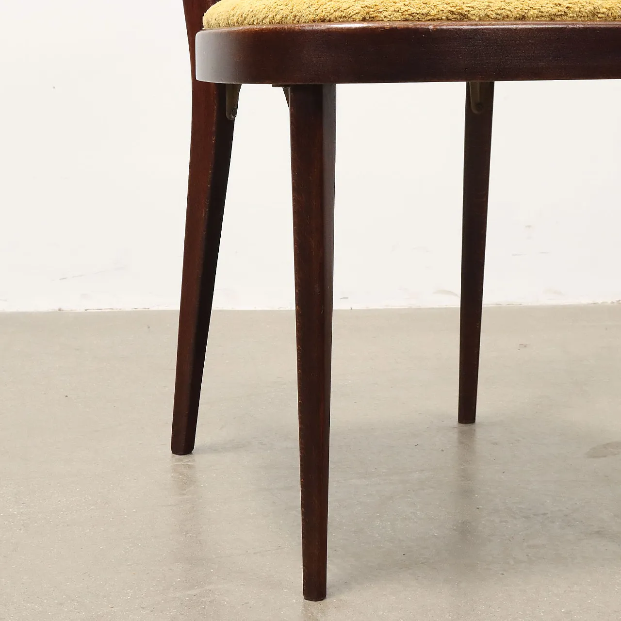 4 chairs beech fabric, 60s 5