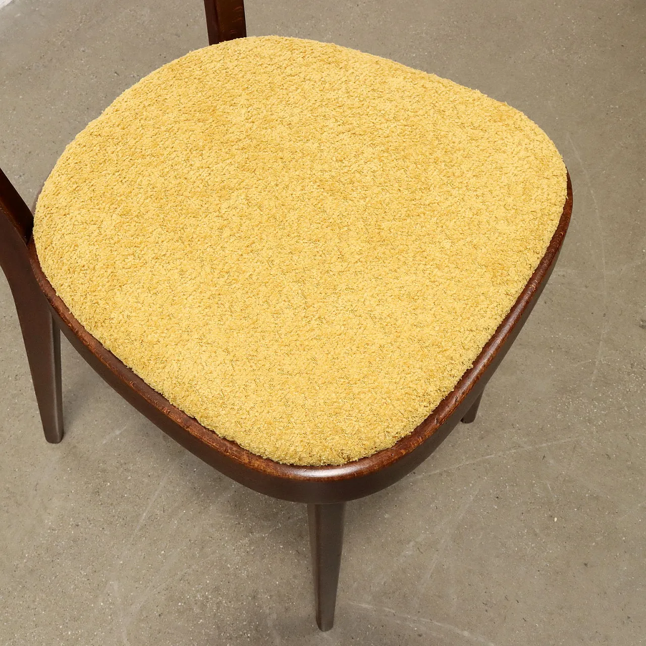 4 chairs beech fabric, 60s 6