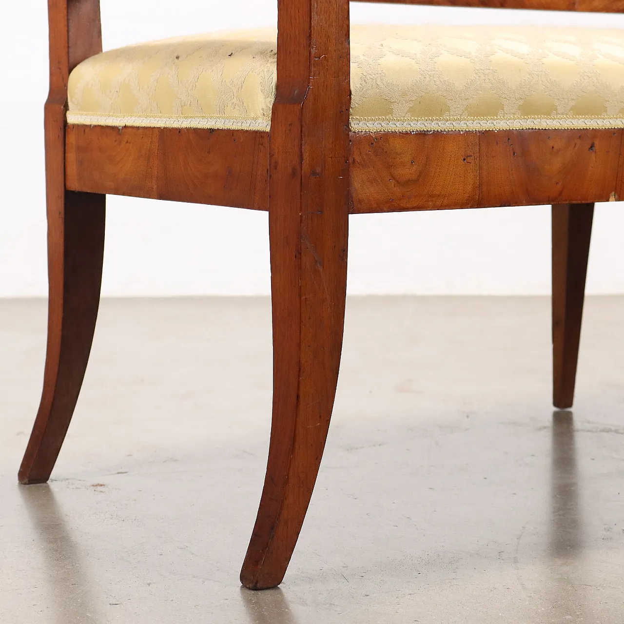 Divano Impero in noce e tessuto, '800 8