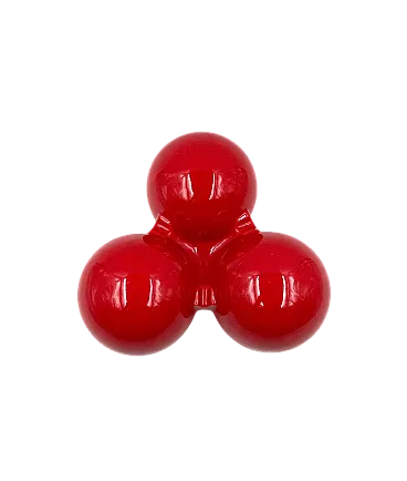 Red Ceramic Ashtray by Roberto Rigon for Bertoncello, 1970